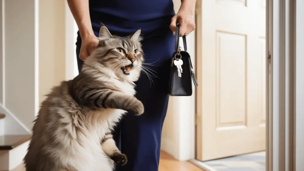 gato ansioso sozinho